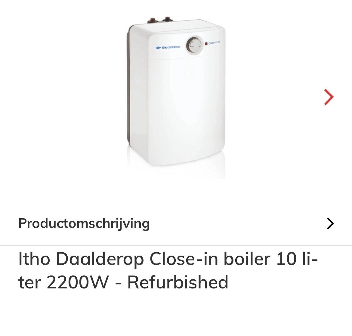 Itho Daalderop 10 liter close in boiler nagekeken en getest, Doe-het-zelf en Verbouw, Geisers en Boilers, Gebruikt, Minder dan 20 liter