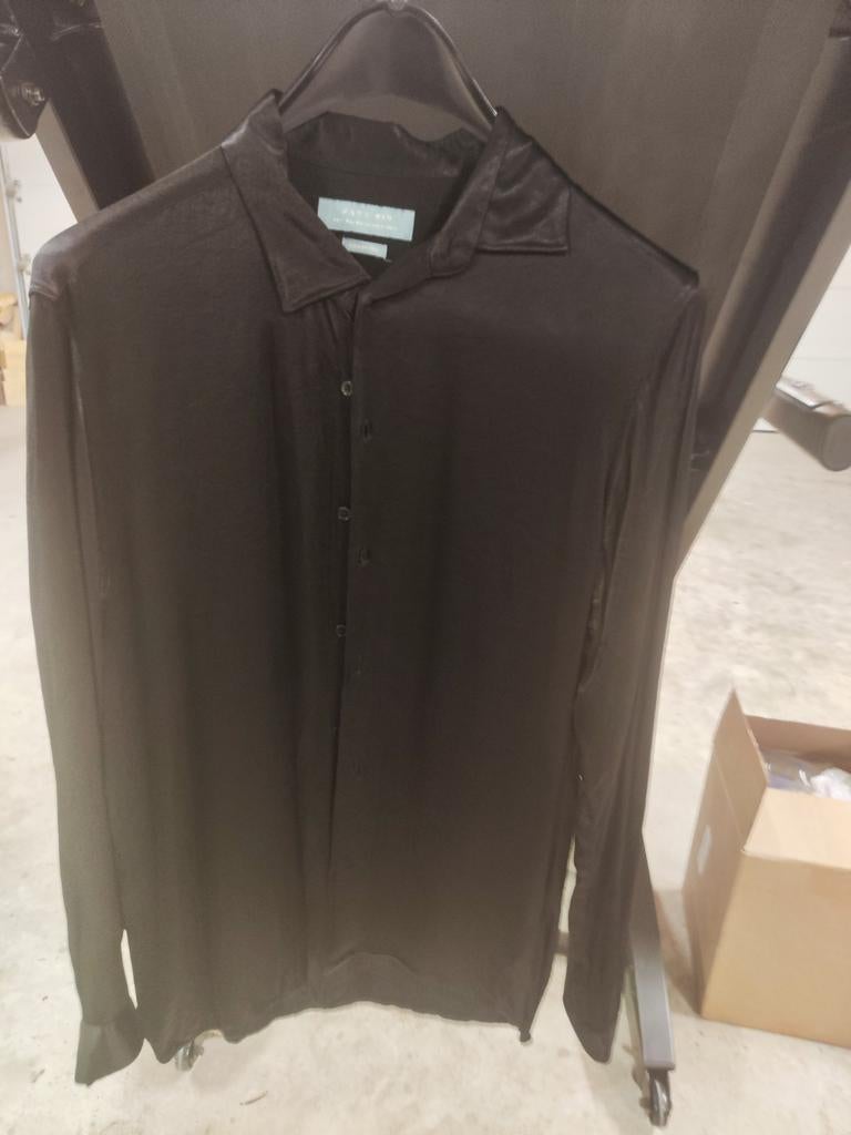 Zara Man Zwart Overhemd - Relaxed Fit, Zwart, Ophalen of Verzenden, Zo goed als nieuw, Overige halswijdtes