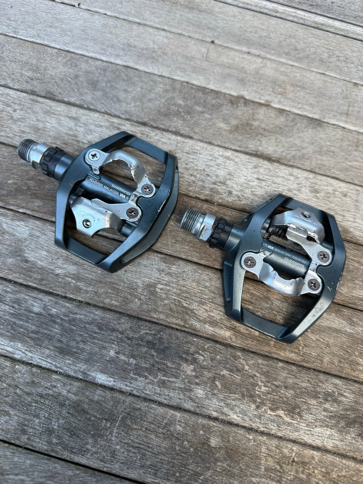 Shimano hybride SPD pendalen, Fietsen en Brommers, Fietsonderdelen, Ophalen of Verzenden, Gebruikt, Crankstel of Pedalen, Aluminium