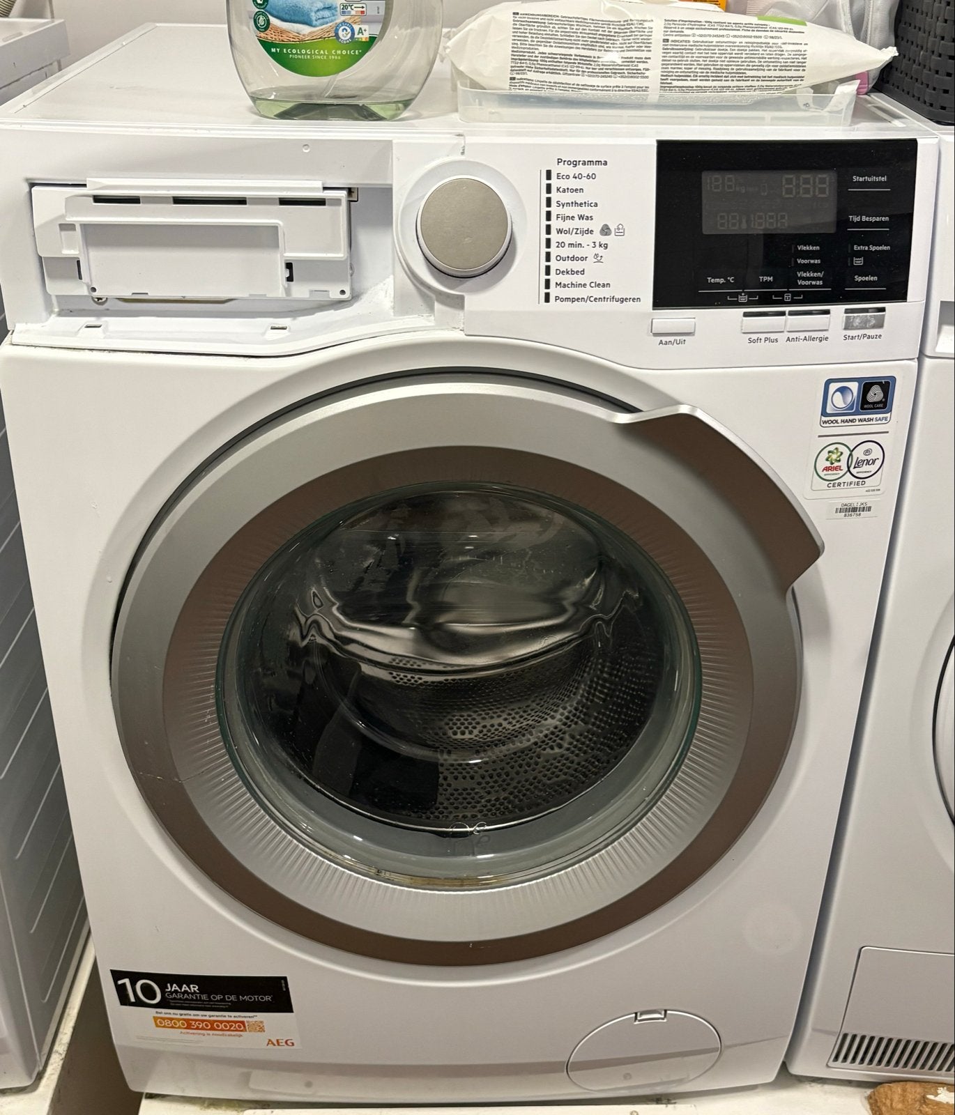 AEG Wasmachine - Voorlader met diverse programma's, Ophalen, Gebruikt, Voorlader, Wolwasprogramma
