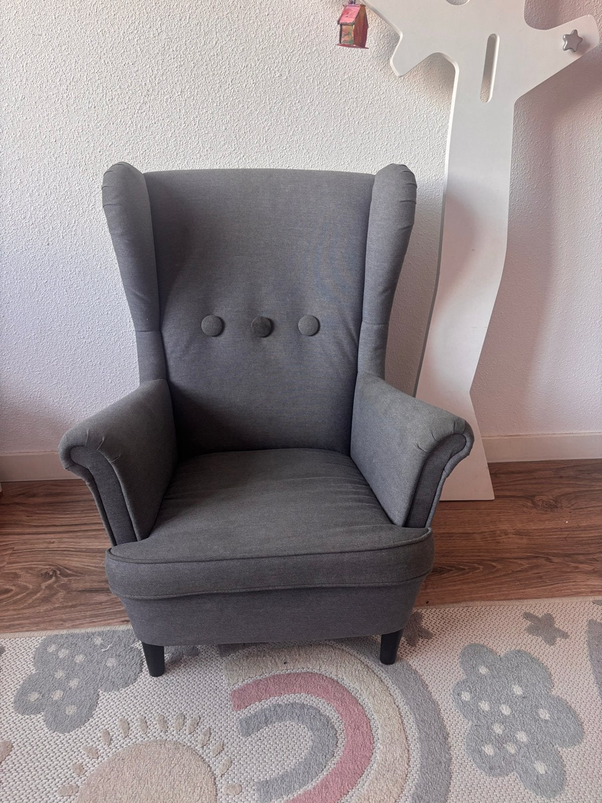 IKEA STRANDMON Kinderfauteuil kinder stoel -  Grijs, Ophalen, Gebruikt, Stoel(en)