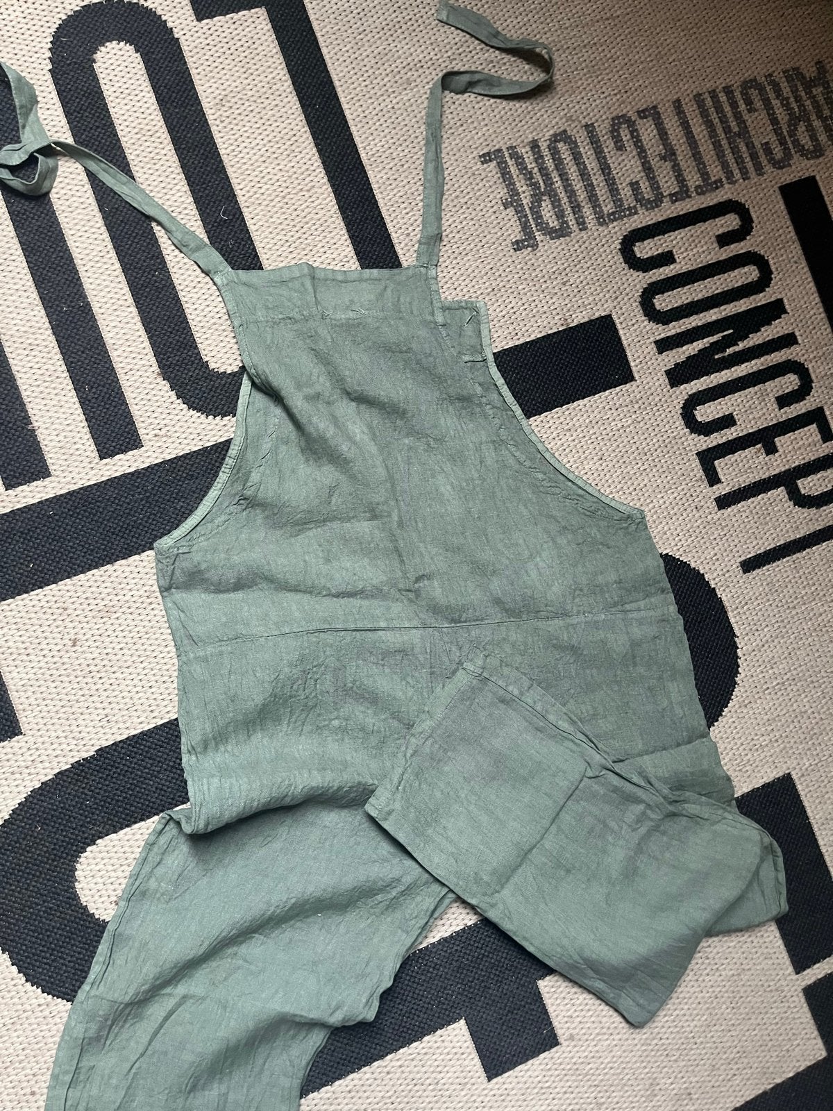 Linnen jumpsuit maat S - Heerlijk luchtig, Ophalen of Verzenden, Gedragen, Maat 36 (S), Groen