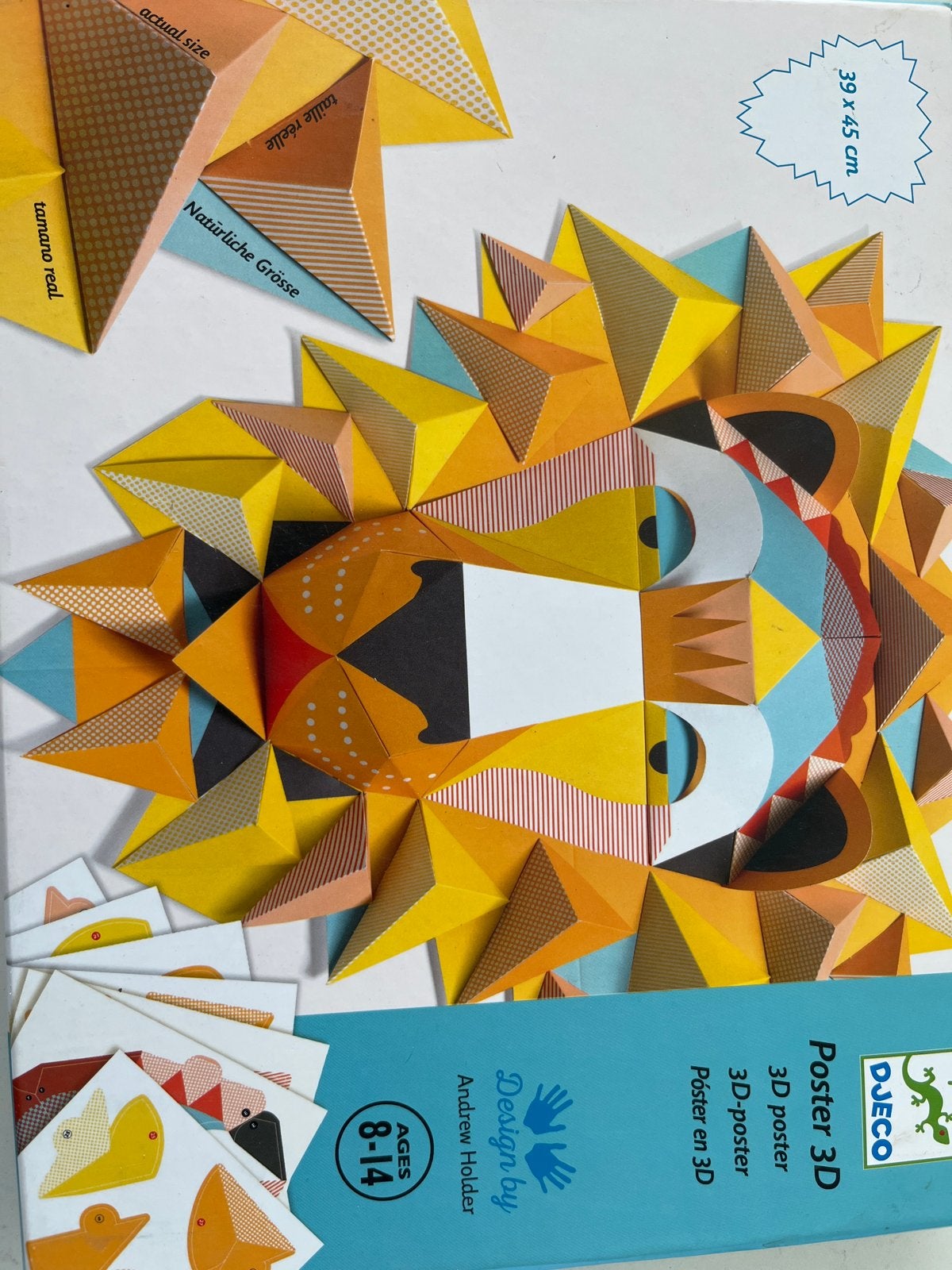 DJECO 3D Poster Leeuw Knutselset (8-14 jaar), Dieren, Nieuw, Meerkleurig, Ophalen of Verzenden