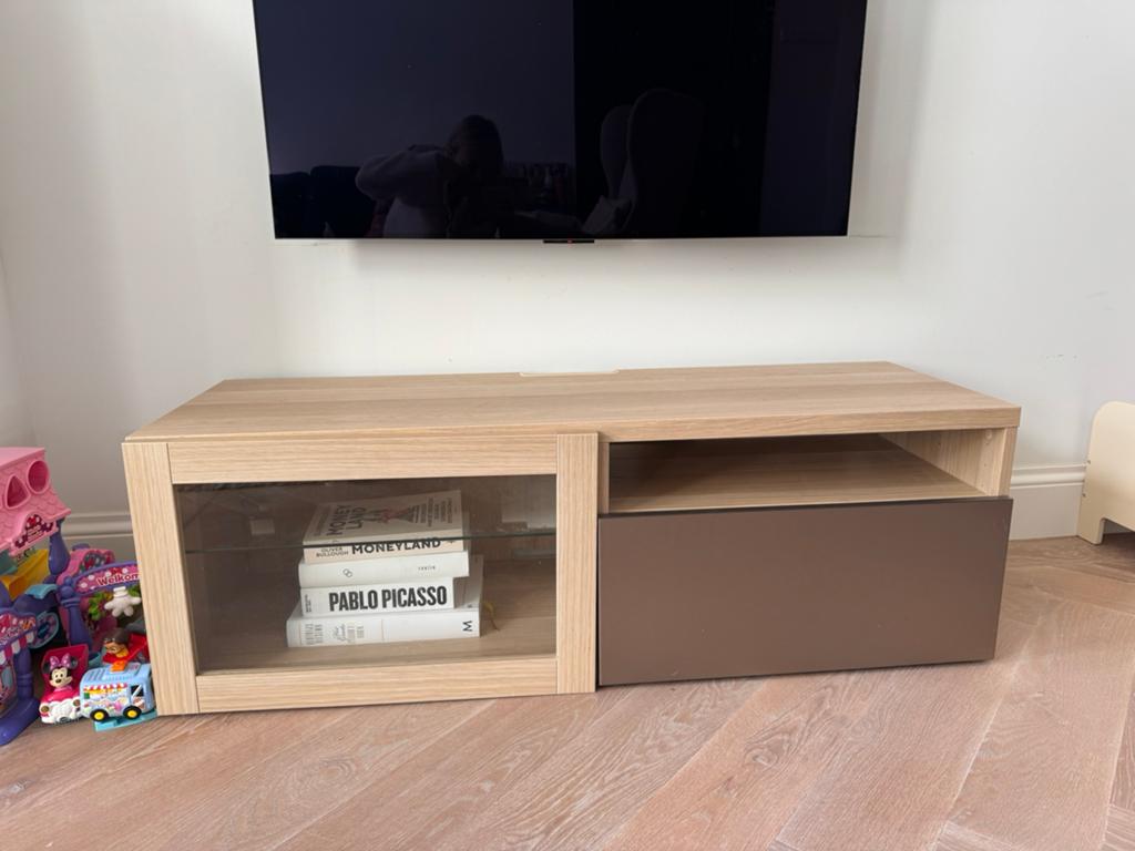 Tv meubel tvmeubel Ikea Besta, Ophalen, 100 tot 150 cm, Zo goed als nieuw, Minder dan 100 cm