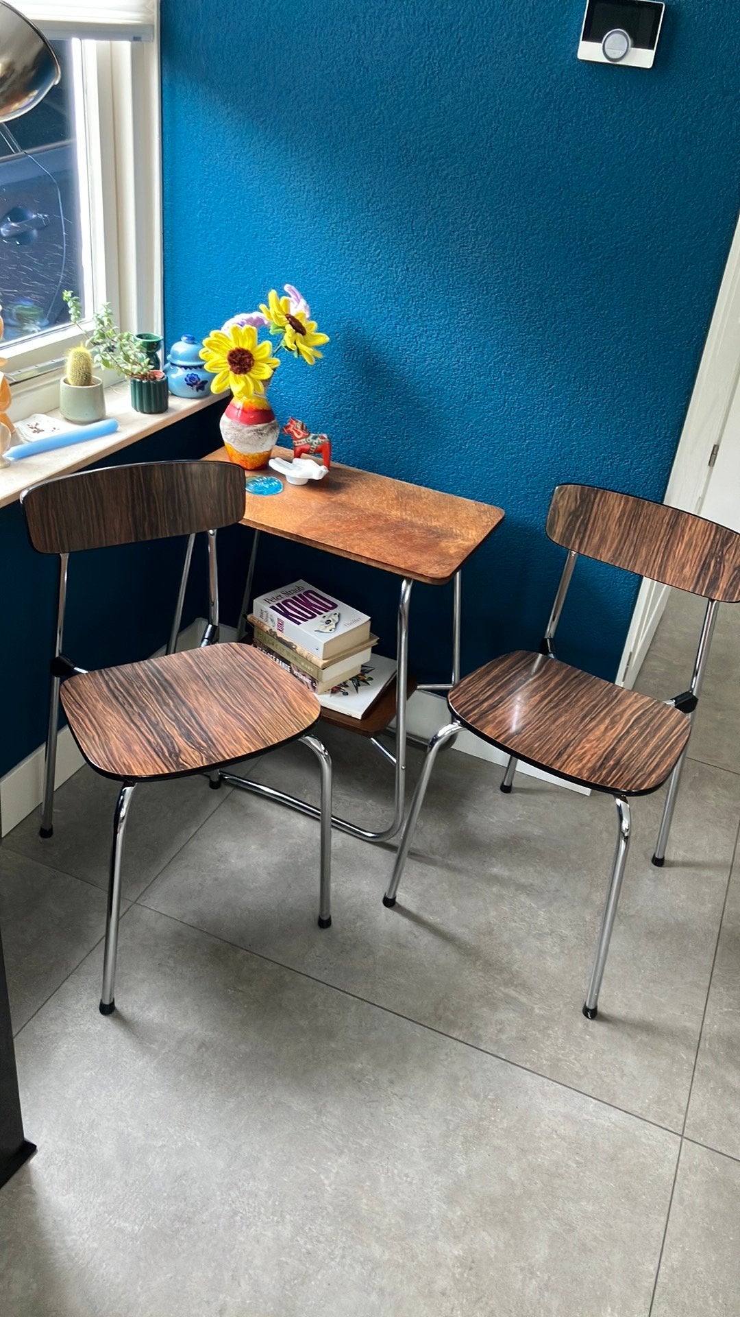 Vintage / retro jaren 70 eetkamerstoelen, Ophalen, Retro / vintage, Gebruikt, Twee