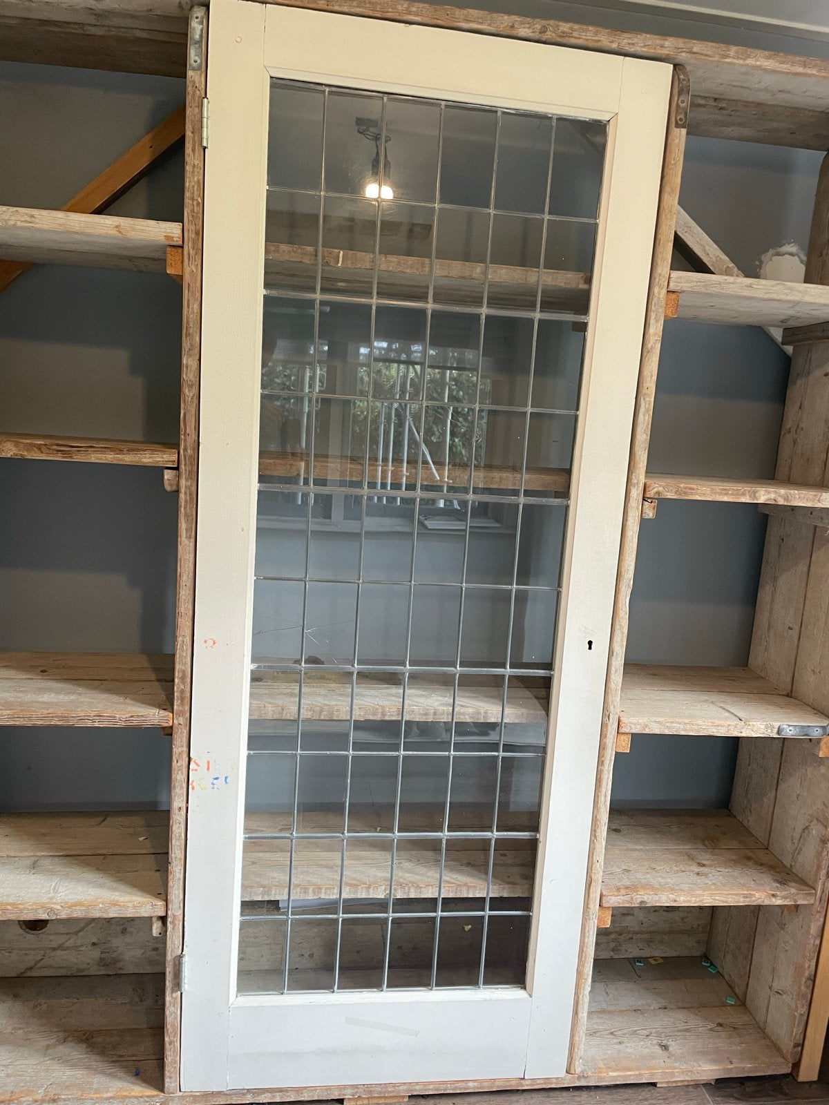Authentieke Glas-in-lood Deur - Klassiek Design, Doe-het-zelf en Verbouw, Ophalen, Gebruikt, 80 tot 100 cm, Binnendeur
