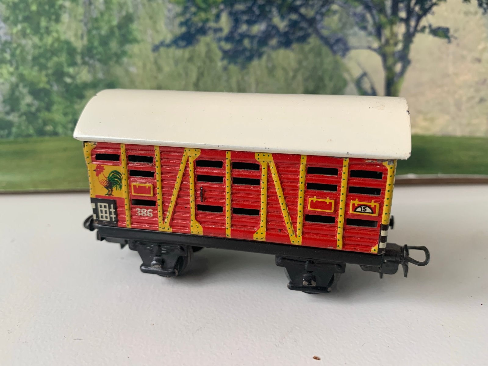 Märklin H0 Nr. 386 Kleinveewagon, Hobby en Vrije tijd, Wisselstroom, Gebruikt, Wagon, Ophalen of Verzenden