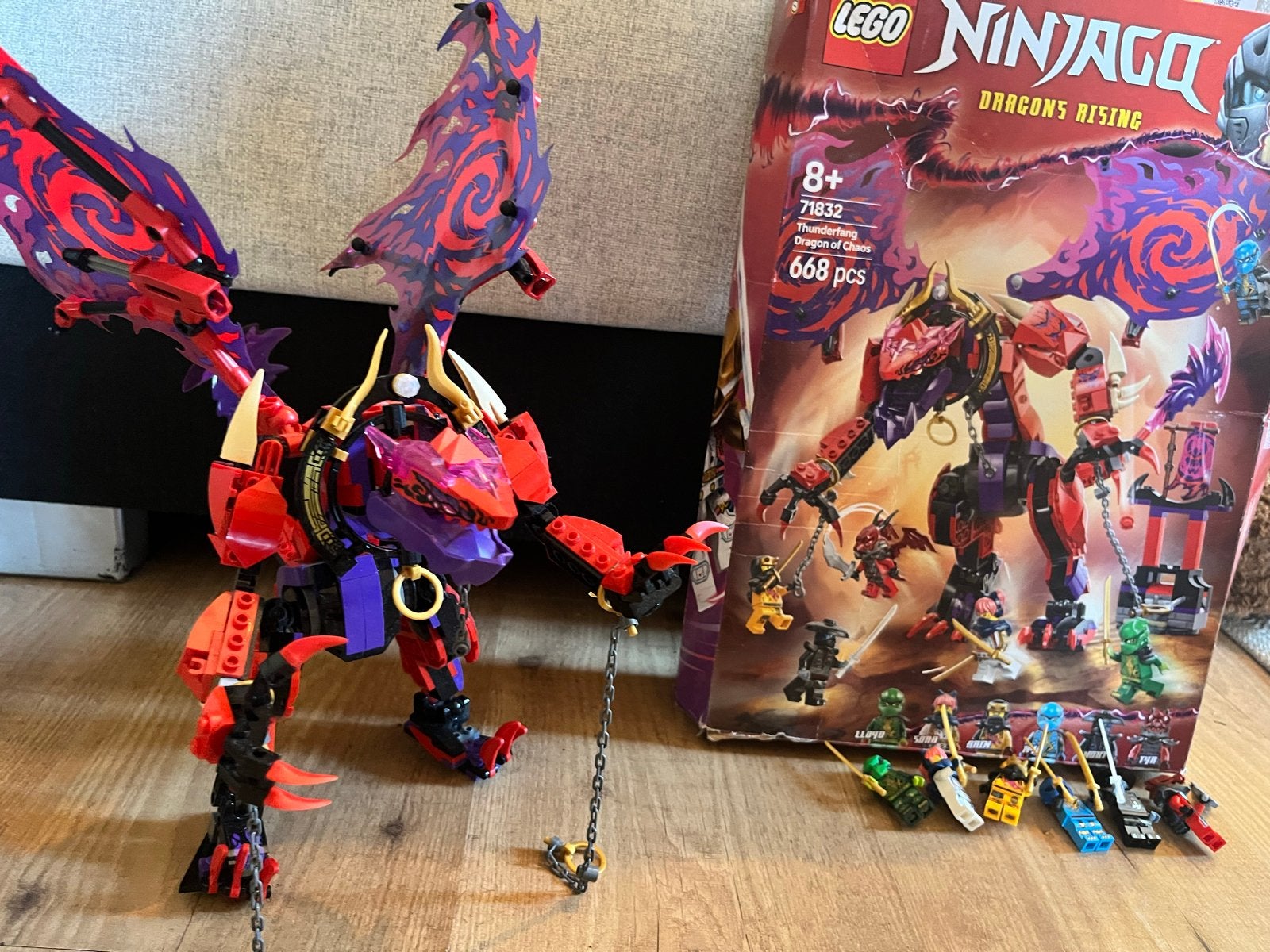 LEGO Ninjago 71832 Bliksemdraak van de Chaos, Lego, Ophalen of Verzenden, Zo goed als nieuw, Inclusief minifiguren