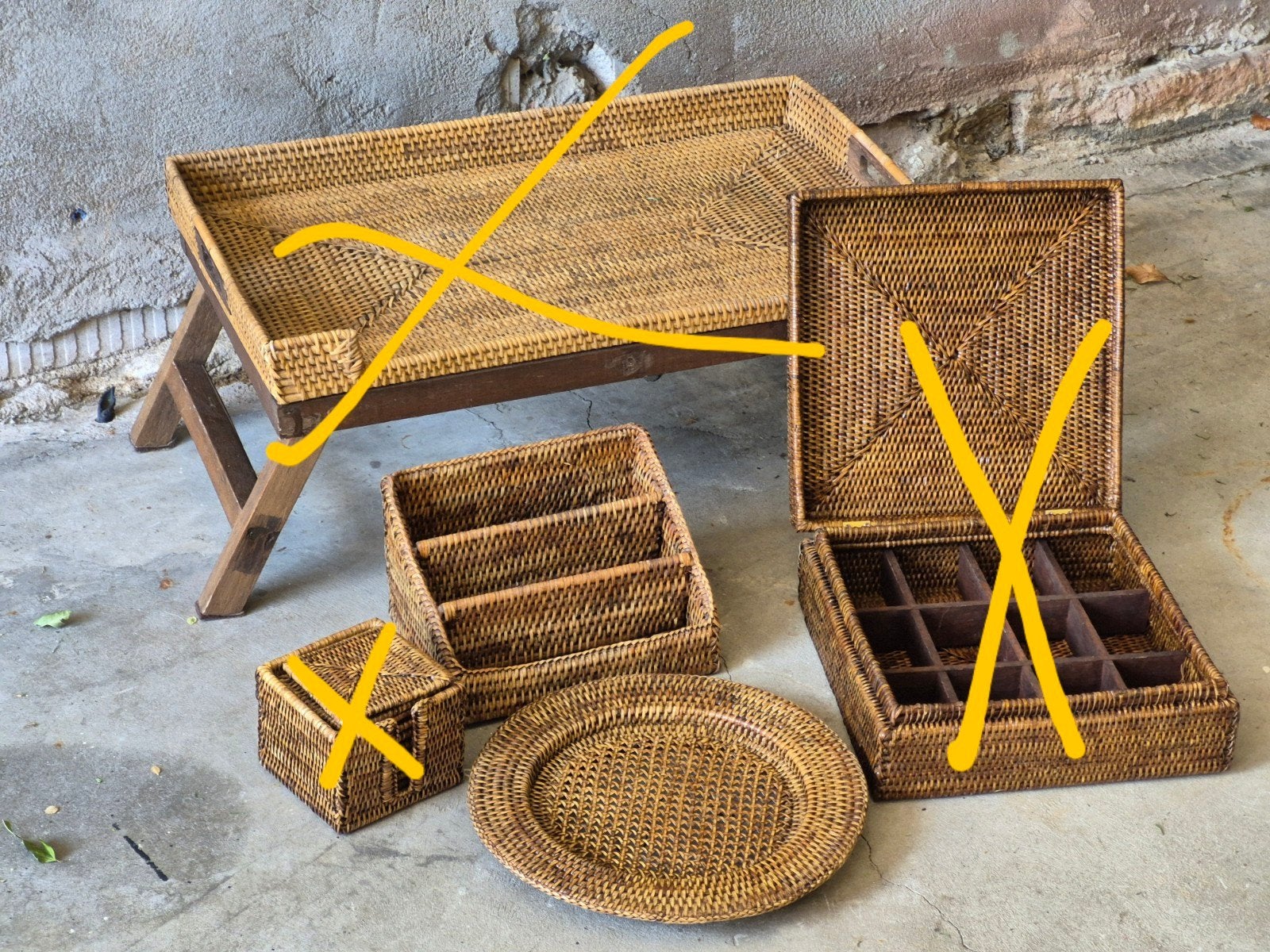 Mooie set van rattan pitriet birmariet. Ook los te koop, Ophalen of Verzenden, Zo goed als nieuw, Natuurlijk materiaal