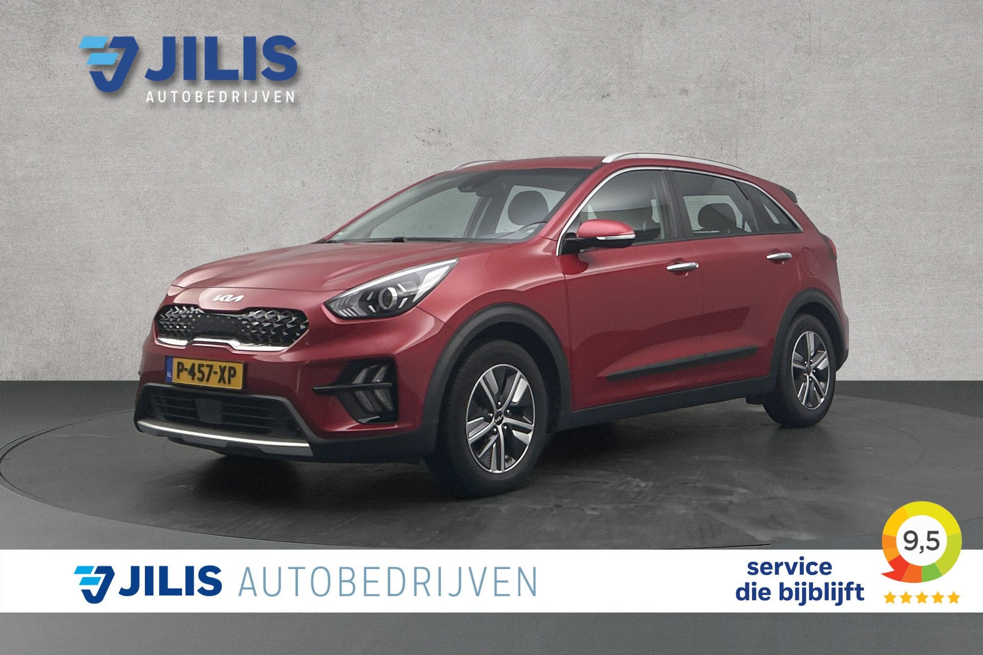 Kia Niro 1.6 GDi Hybrid DynamicLine | Camera | Half lederen, Auto's, Gebruikt, Met garantie (alle), Leder en Stof, Origineel Nederlands