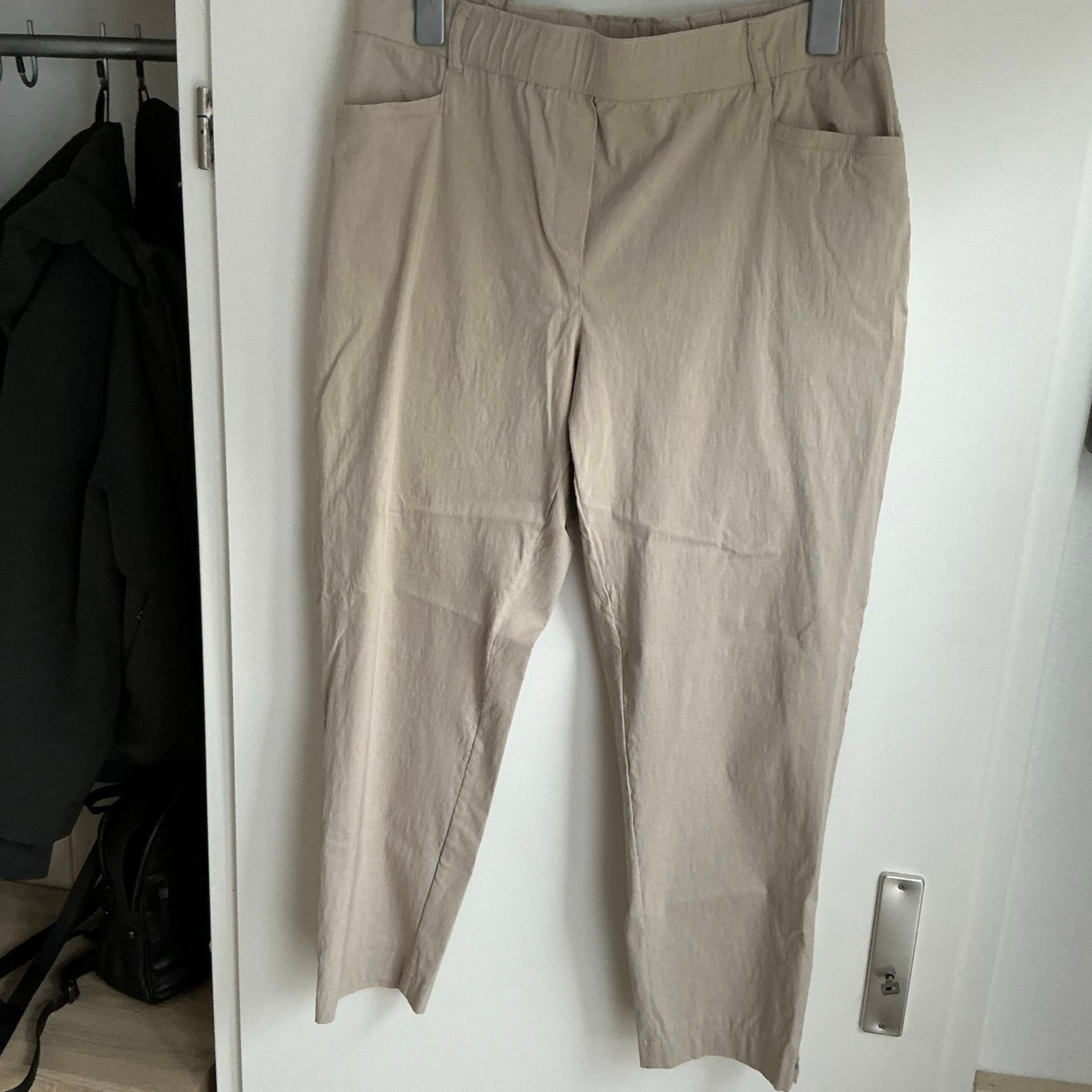Brandtex Dames Broek Maat 48 met Stretch en Elastiek, Beige, Maat 46/48 (XL) of groter, Ophalen of Verzenden, Lang