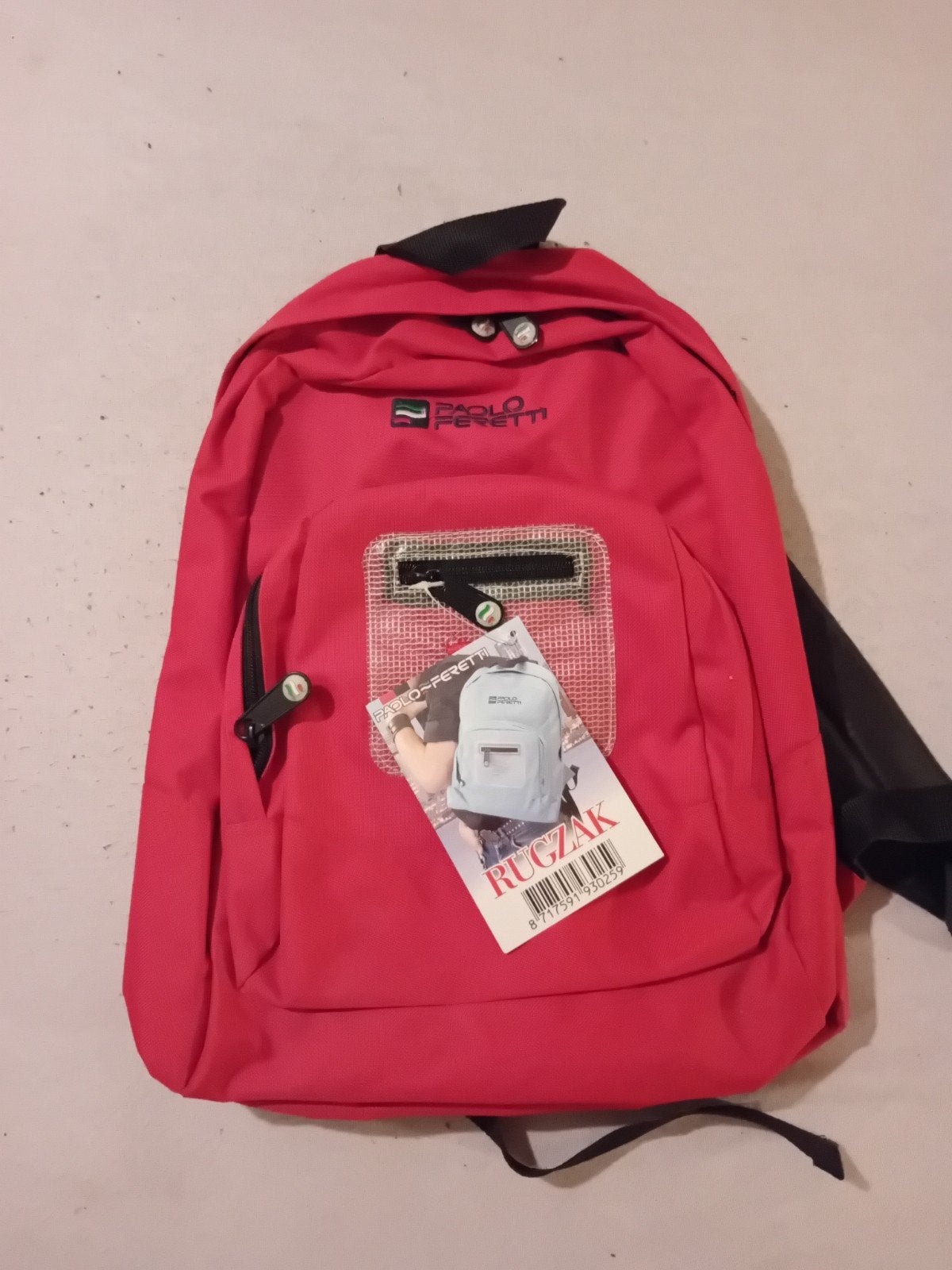 Nieuwe Paolo Peretti Rugzak - Rood, Overige merken, Verzenden, 25 tot 40 cm, Nieuw