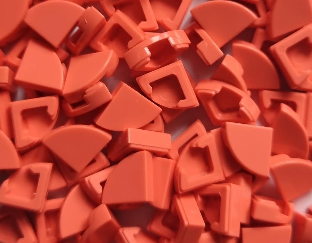 Lego 1x1 tile (quater), Coral (per 100), Ophalen of Verzenden, Nieuw, Losse stenen, Lego