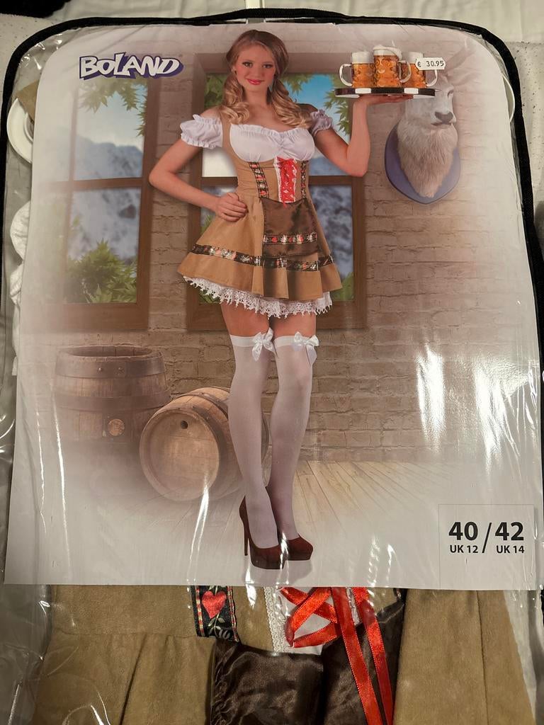 Oktoberfest Verkleedjurk - Tiroler Dirndl Kostuum Maat 40/42, Kleding | Dames, Carnavalskleding en Feestkleding, Maat 42/44 (L)