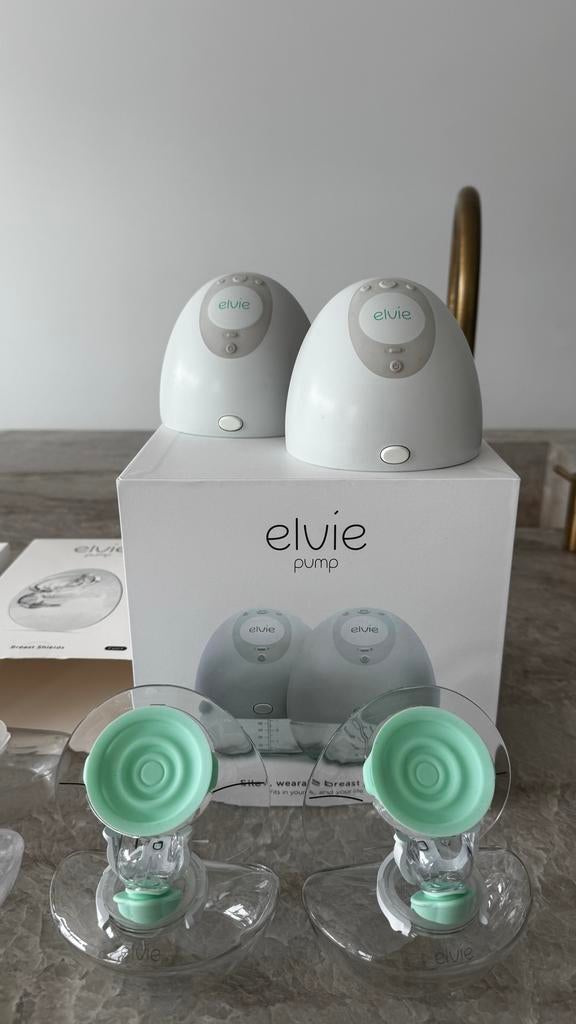 Elvie Pump dubbele elektrische borstkolf met accessoires, Ophalen, Zo goed als nieuw