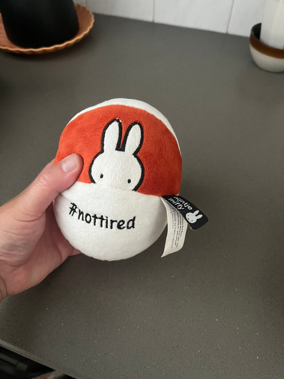 Pluche Nijntje speelbal, Kinderen en Baby's, Oranje, Overige merken, Konijn, Nijntje