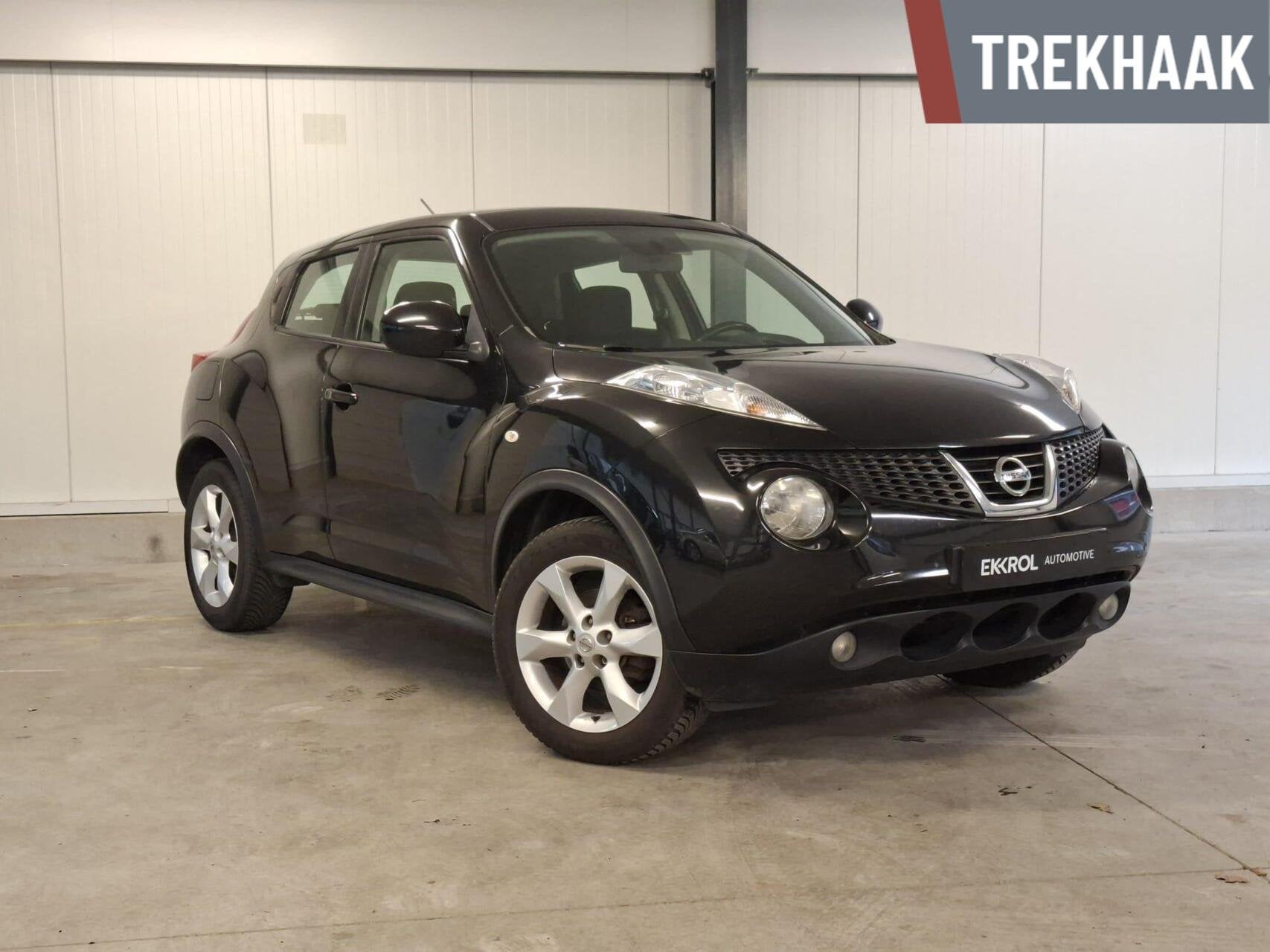 Nissan Juke 1.6 Acenta (Clima/Camera/Cruise/Trekhaak/PDC), Auto's, Nissan, Euro 5, Stof, 4 cilinders, Met garantie (alle)