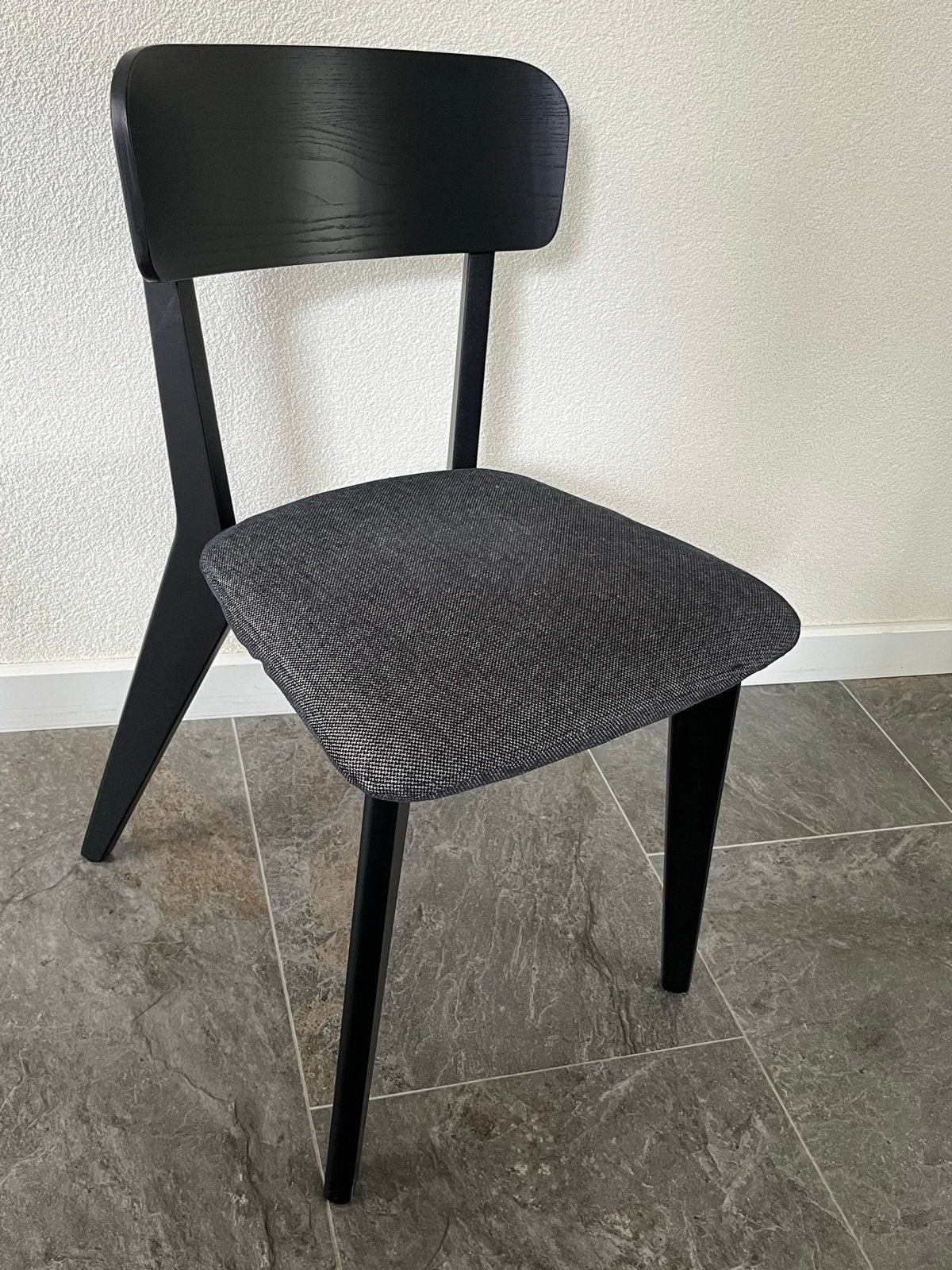 IKEA LISABO Eetkamerstoel Zwart/Tallmyra Zwart/Grijs, Ophalen, Zwart, Zo goed als nieuw, Stof