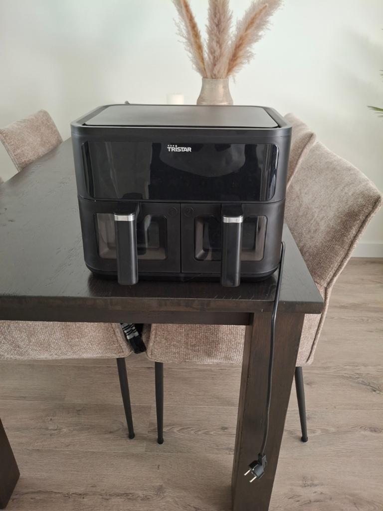 Tristar FR-9429 dubbele airfryer 9 liter, Ophalen, Zo goed als nieuw, Airfryer XXL, 1500 gram of meer