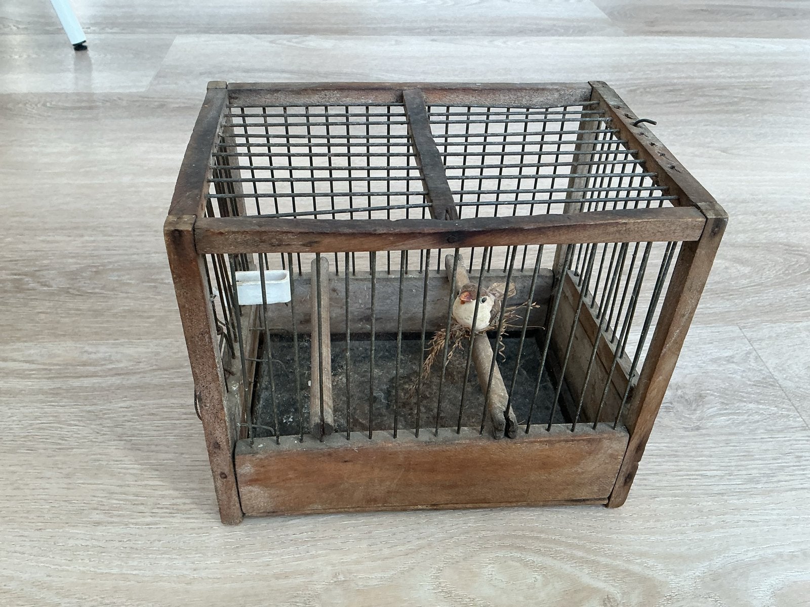 Antieke vogelkooi 22x15x18,5 cm., Ophalen