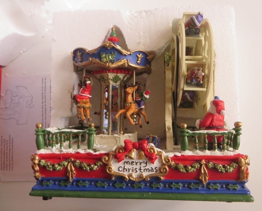 Kerst Vintage molen met rad met muziek, Diversen, Kerst, Ophalen, Zo goed als nieuw