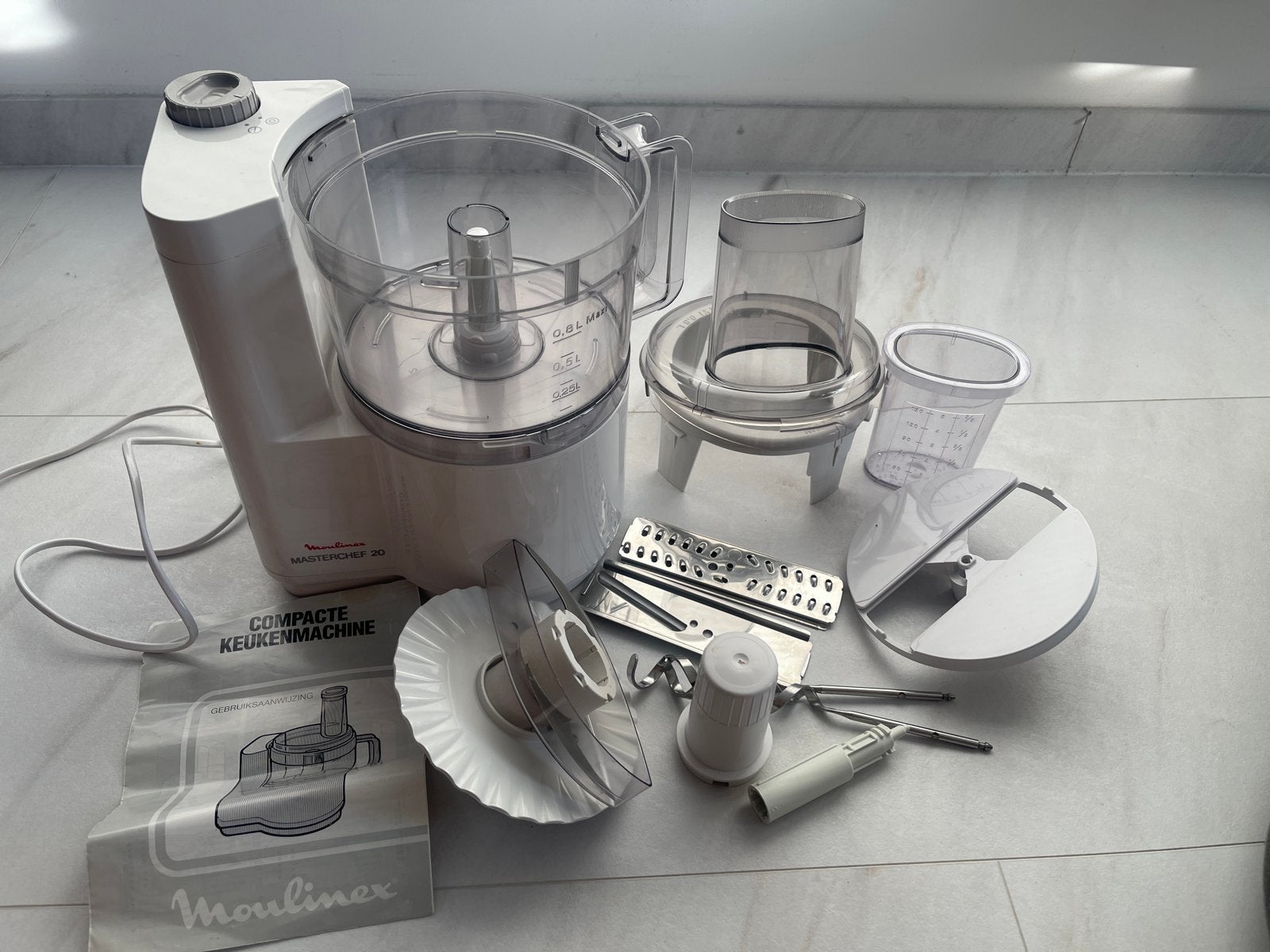 Moulinex Masterchef 20 Compacte Keukenmachine, Ophalen of Verzenden, Zo goed als nieuw