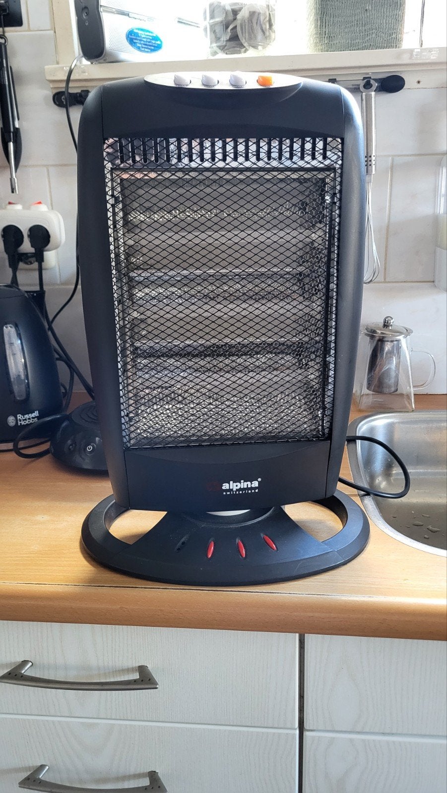 Elektrische kachel met 3 standen (400W/800W/1200W), Ophalen of Verzenden, Gebruikt