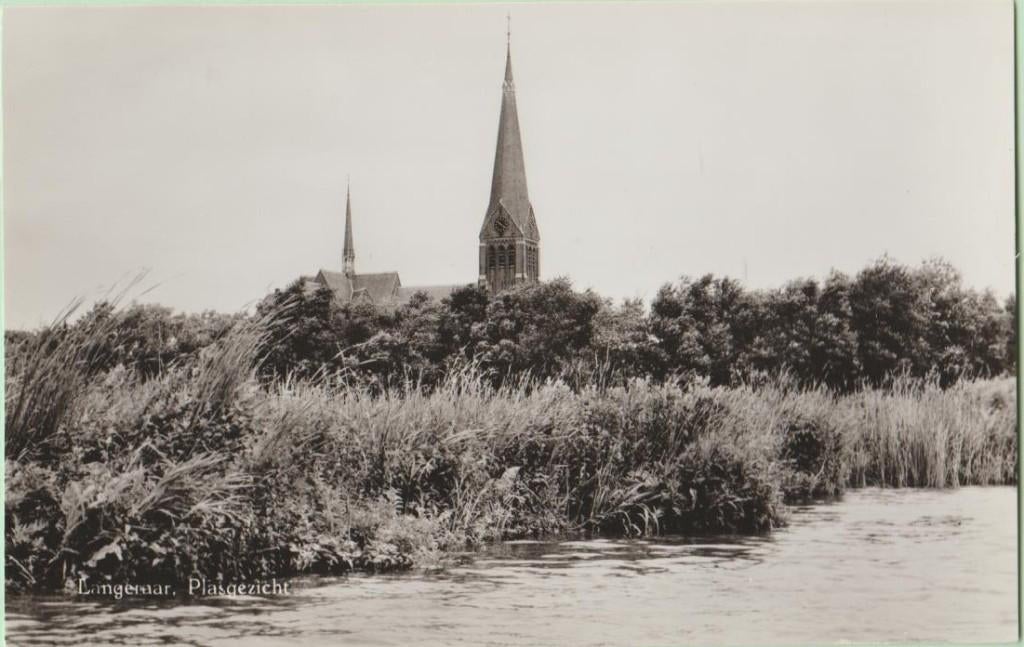 Langeraar Plasgezicht 1964, Verzamelen, Ophalen, 1960 tot 1980, Ongelopen, Zuid-Holland