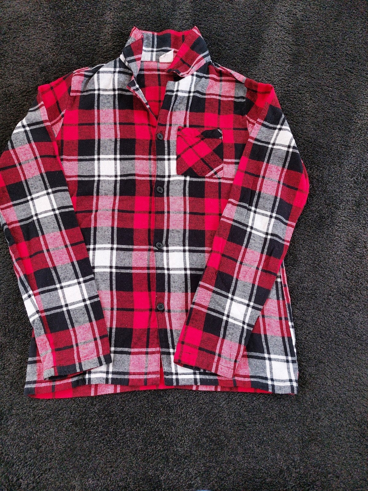 Rood, wit en zwart geruit shirt maat 158/164, Kinderen en Baby's, Meisje, Ophalen of Verzenden, Zo goed als nieuw, Shirt of Longsleeve