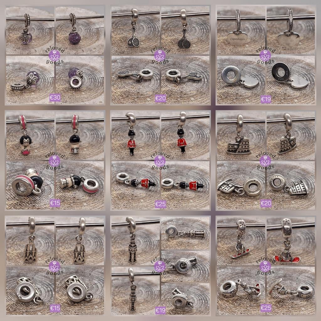Originele pre-loved Pandora bedels, Overige merken, Nieuw, Ophalen of Verzenden, 4 bedels of meer