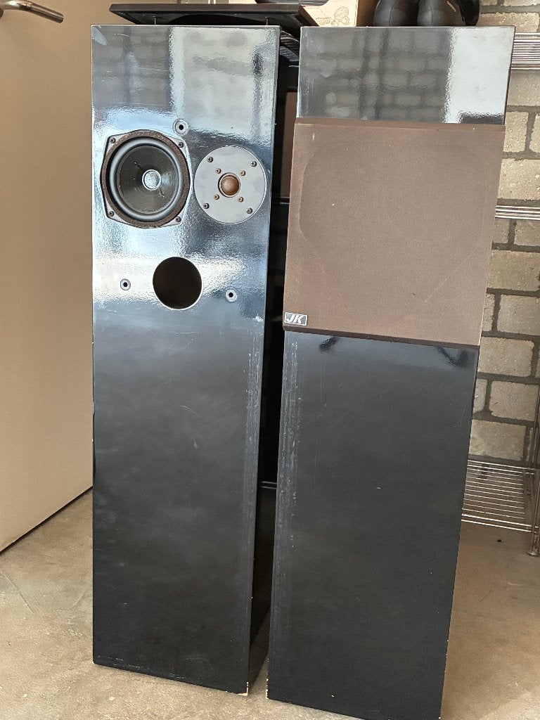 JK acoustics Optima 3 piano lak zwart, Gebruikt, Speakerset, 60 tot 120 watt, Ophalen