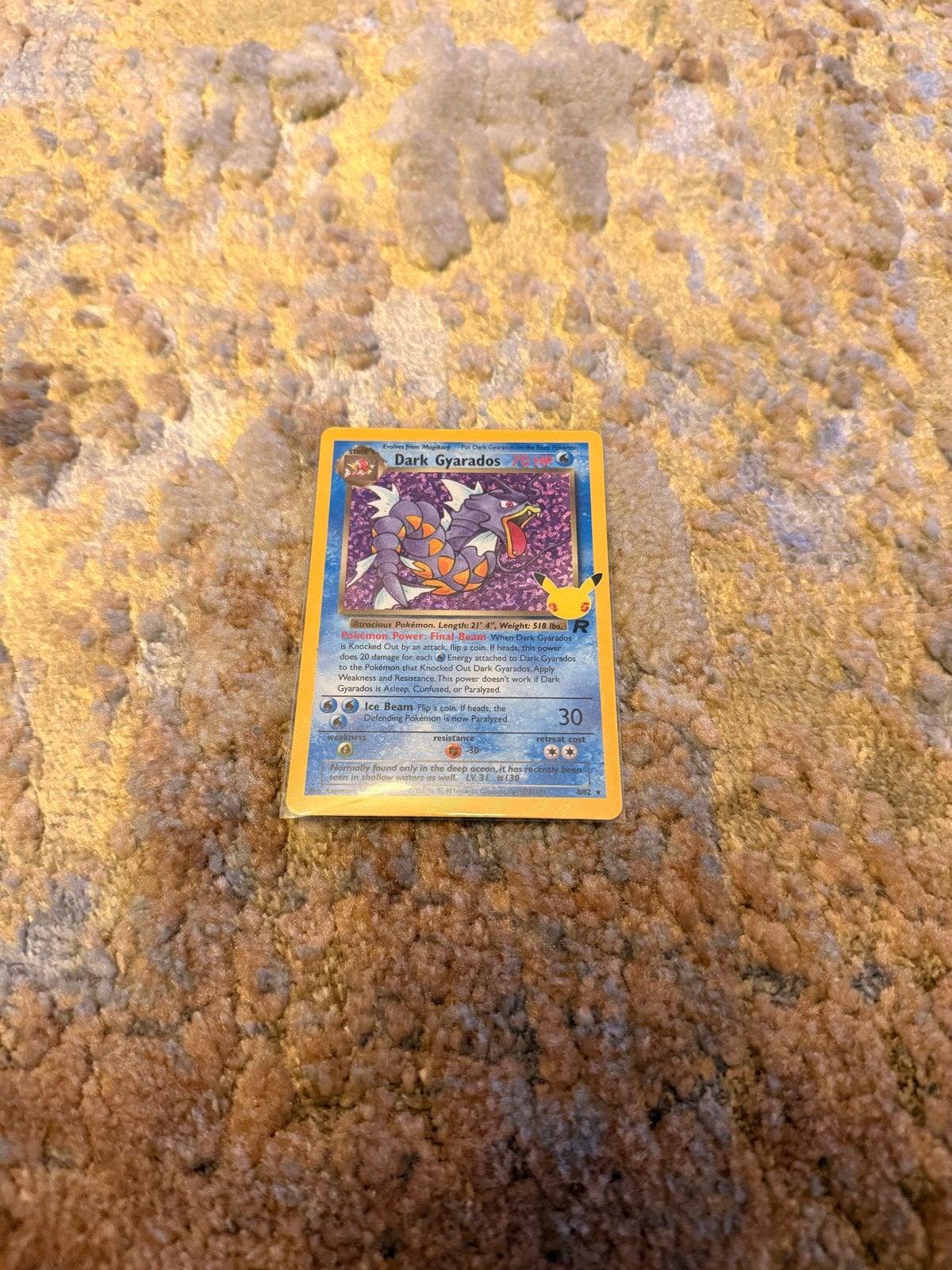 Dark Gyarados 8/82 Celebrations Classic Collection Holo, Ophalen of Verzenden, Zo goed als nieuw, Losse kaart