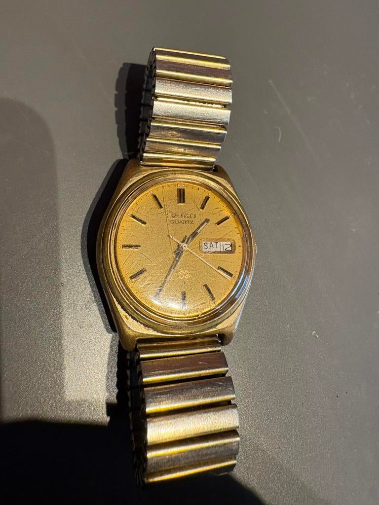 Vintage Seiko Quartz 7546-840L Herenhorloge – Jaren 70/80, Verzenden, Zo goed als nieuw