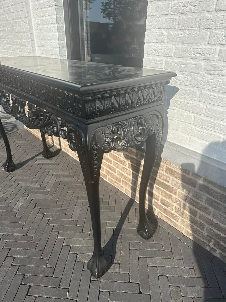 Barok salon tafel zwart, Ophalen, Gebruikt, 100 tot 150 cm, Minder dan 50 cm