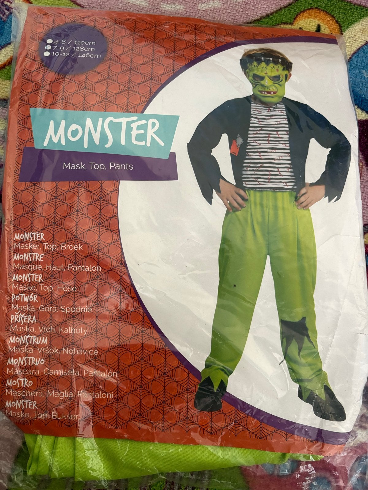 Monster Halloween Kostuum, Ophalen, Zo goed als nieuw, 122 t/m 128, Jongen of Meisje