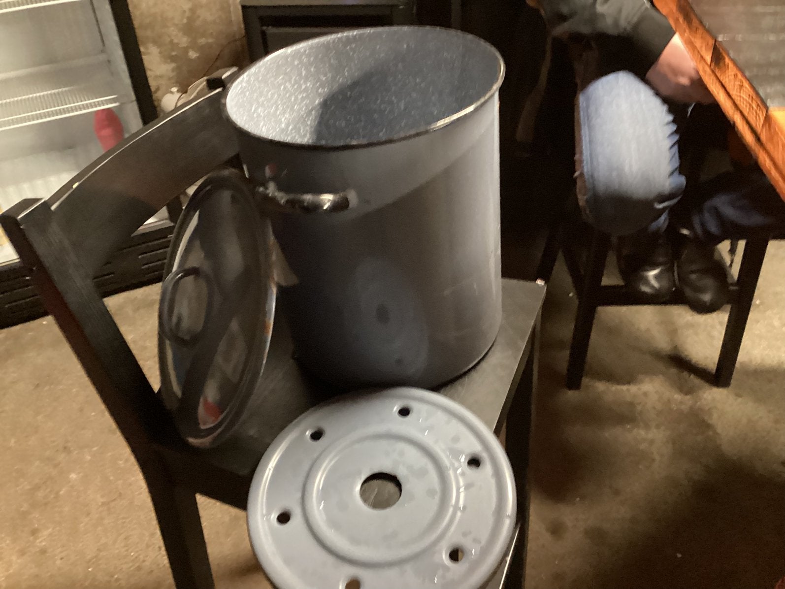 Kleine emaille wasketel met deksel, Ophalen of Verzenden
