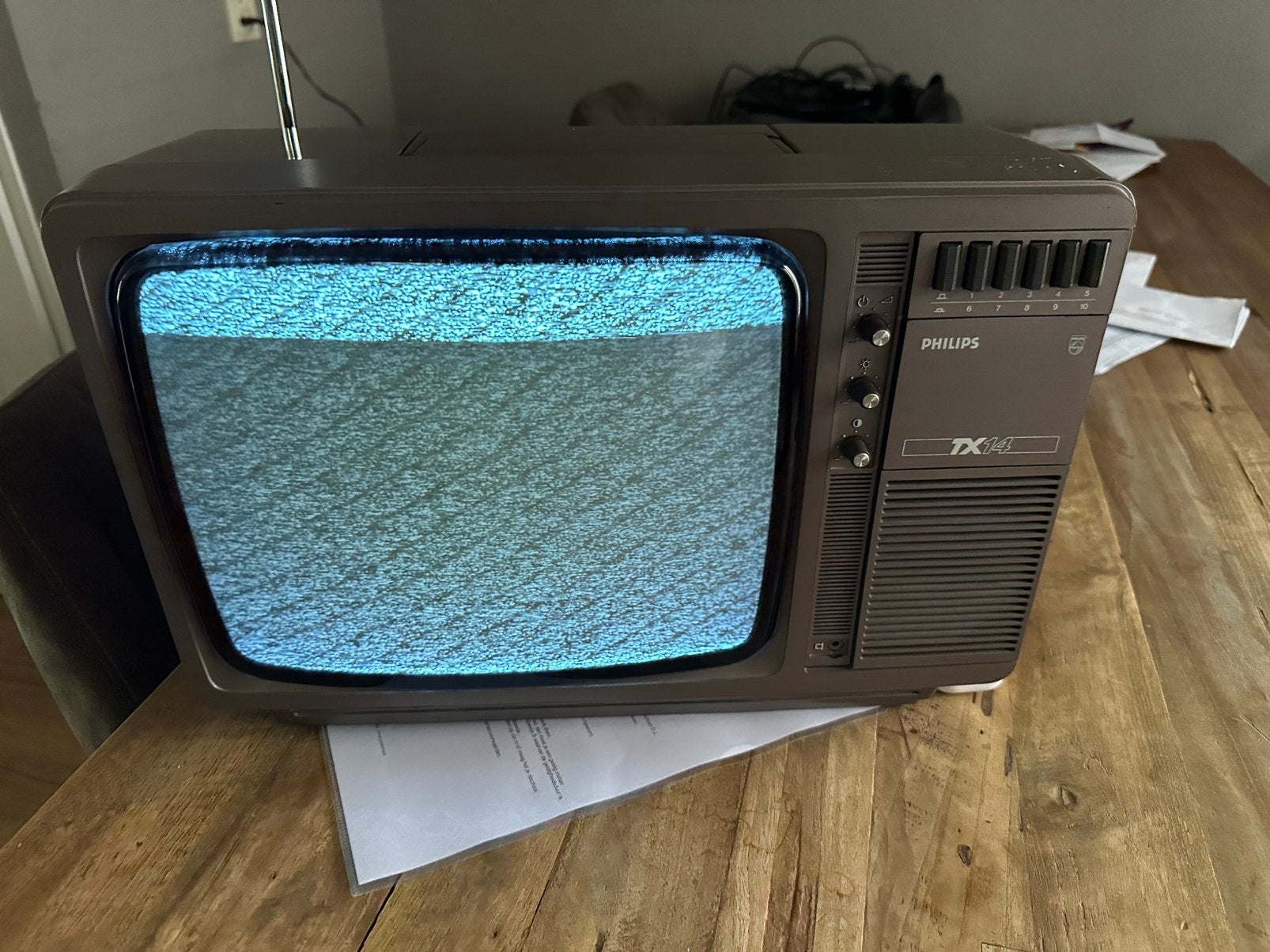 Philips TX14 Retro Televisie  Werkend  Zeer nette staat, Antiek en Kunst, Ophalen of Verzenden