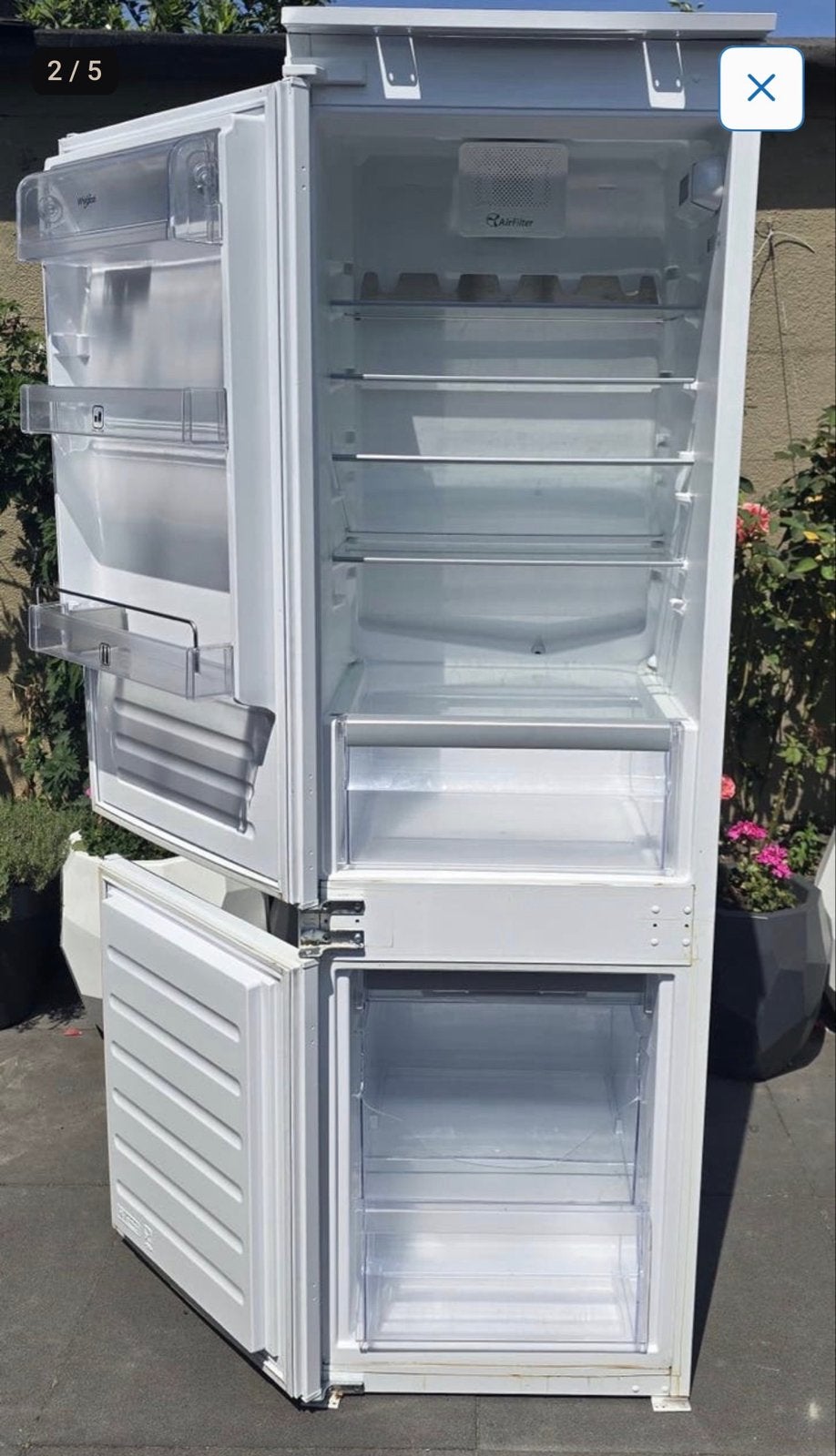 Whirlpool koelkast met vriesvak, Witgoed en Apparatuur, Ophalen, Gebruikt, 200 liter of meer, Met aparte vriezer