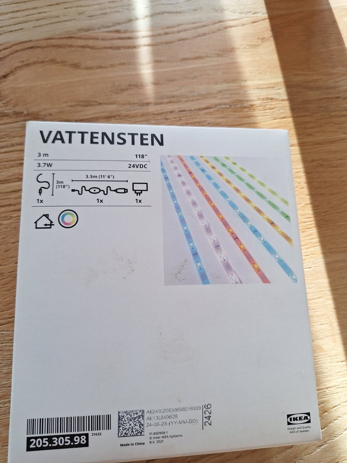 Nieuwe IKEA VATTENSTEN LED lichtsnoer - diverse kleuren, Ophalen of Verzenden, Nieuw