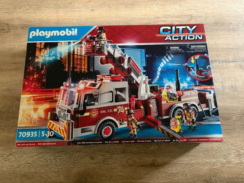 PLAYMOBIL 70935 Brandweerwagen  *ZO GOED ALS NIEUW*, Ophalen of Verzenden, Zo goed als nieuw, Complete set