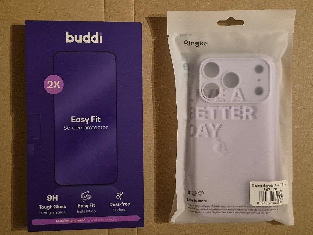 Hoesje (lila) en screenprotector iPhone 17 pro - gloednieuw, Telecommunicatie, IPhone 17, Paars, Nieuw, Ophalen of Verzenden