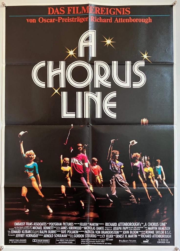 Chorus Line (1985) - Originele filmposter, Verzenden, Zo goed als nieuw, A1 t/m A3, Film en Tv