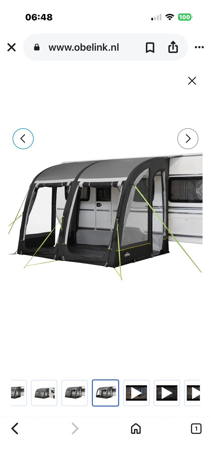 Opblaasbare voor tent camper, Caravans en Kamperen, Voortenten en Luifels, Ophalen, Zo goed als nieuw