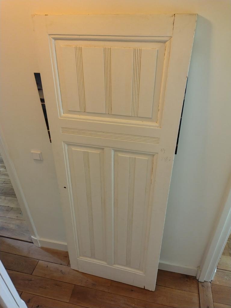 Binnendeur met klassiek paneeldesign, Doe-het-zelf en Verbouw, Deuren en Horren, Ophalen, Gebruikt, 80 tot 100 cm, 215 cm of meer