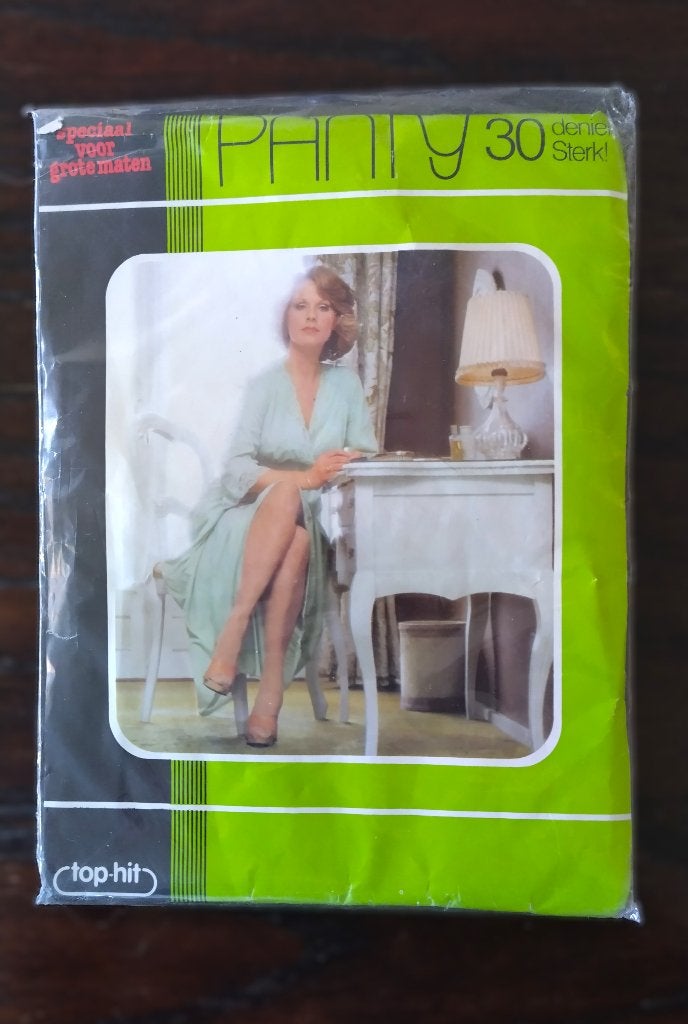 Vintage Panty van Top Hit, Kleur Inca, 30 denier, 48/50 XL, Maat 48/52 (XL), Top Hit, Beige, Nieuw