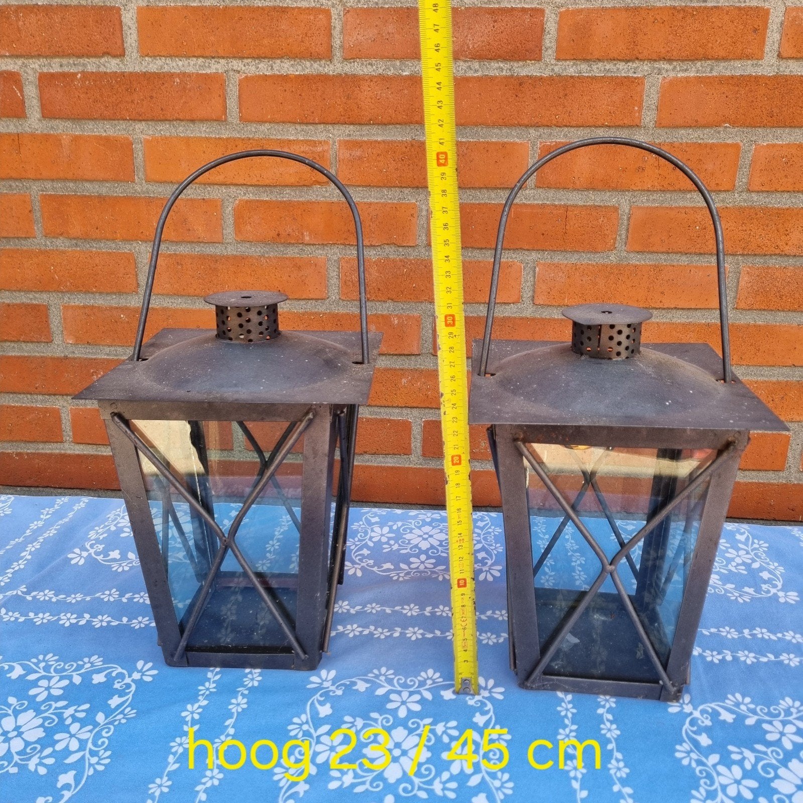 leuke lantaarn 2 stuks voor buiten, Tuin en Terras, Buitenverlichting, Ophalen, Netvoeding