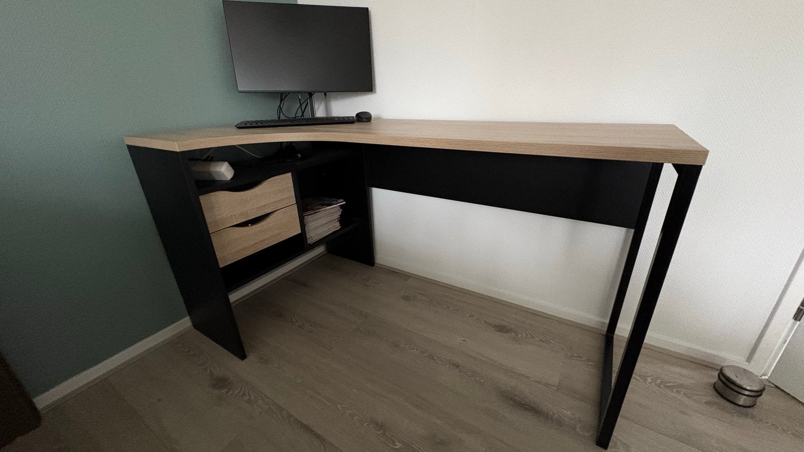 Hoekbureau met opbergruimte - Modern en functioneel, Huis en Inrichting, Bureaus, Ophalen, Met lades, Spaanplaat of MDF, Hoekbureau