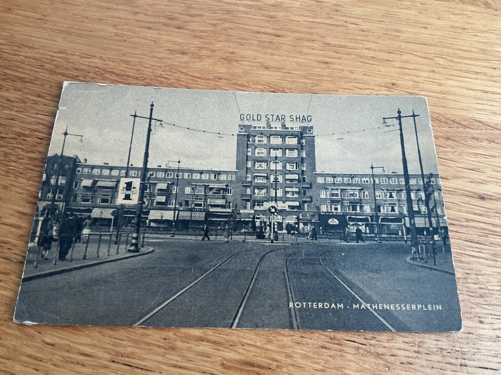 E56 Rotterdam Mathenesserplein reclame Gold Star Shag, Ophalen of Verzenden, Zuid-Holland