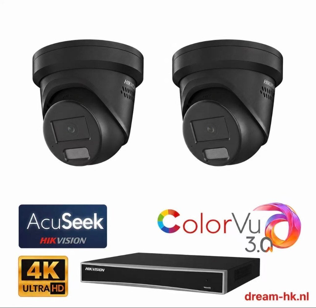 8MP Hikvision AcuSeek ColorVu set/NVR+2x ColorVu camera 3.0