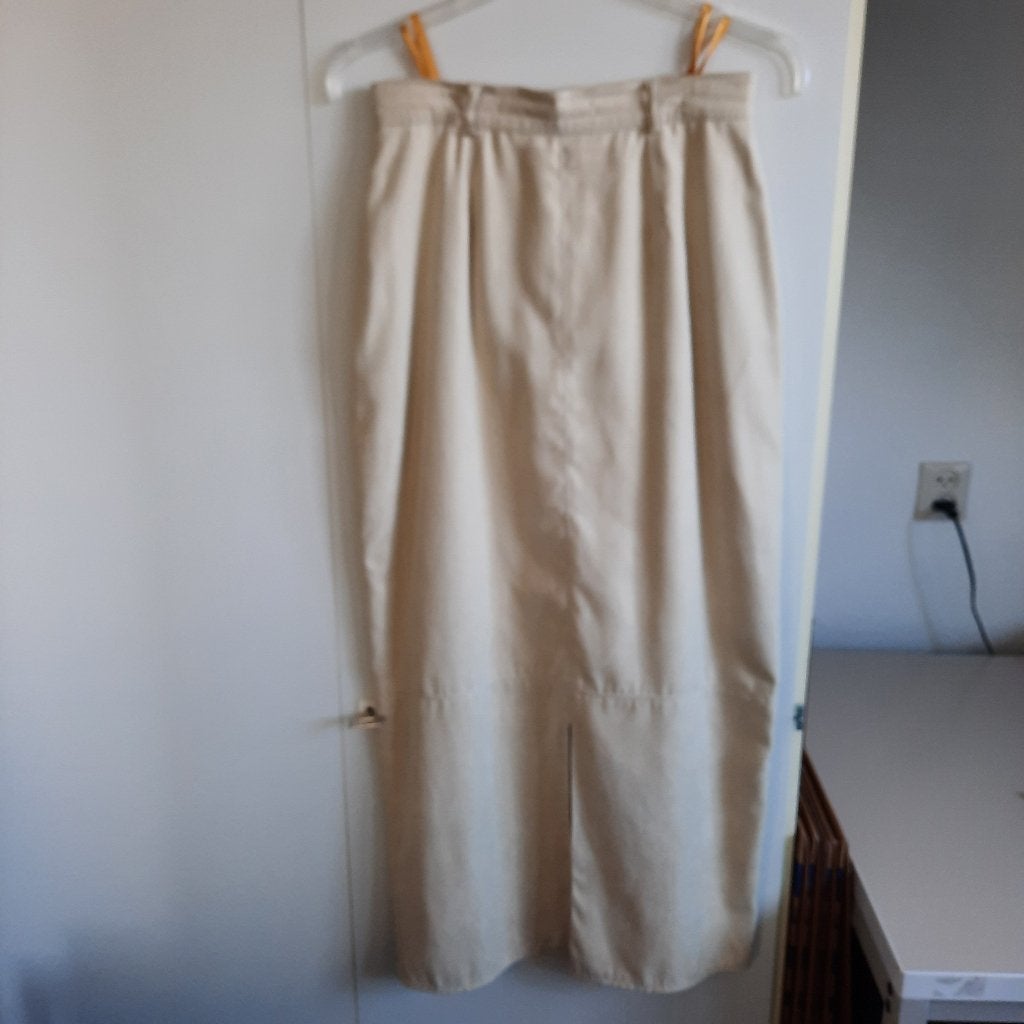 Lange zomer rok creme geel, Maat 38/40 (M), Geel, Michel Valerie, Ophalen of Verzenden